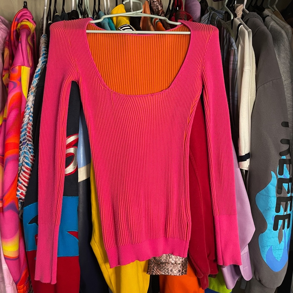 Jacquemus Rosa Ribbed Top - Picture 1 of 7